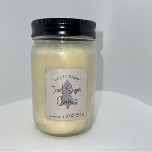 LET It Snow ~ Iced Sugar Cookie Scented ~ 9 Oz Jar Candle ~ NEW
